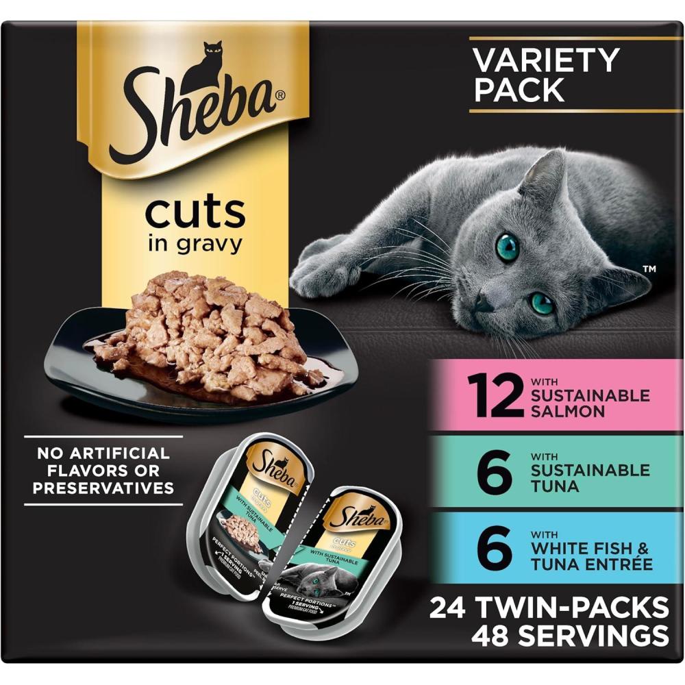 Sheba Perfect Portions Wet Cat Food Cuts In Gravy With Sustainable sheba-perfect-portions-wet-cat-food-cuts-in-gravy-with-sustainable